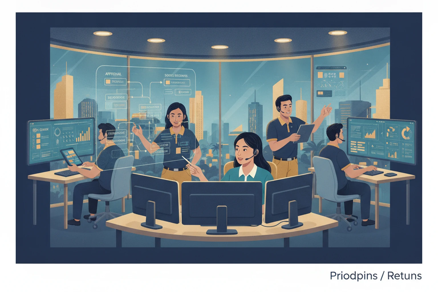 Outbound Calling Operations: Work Queue Ownership editorial illustration