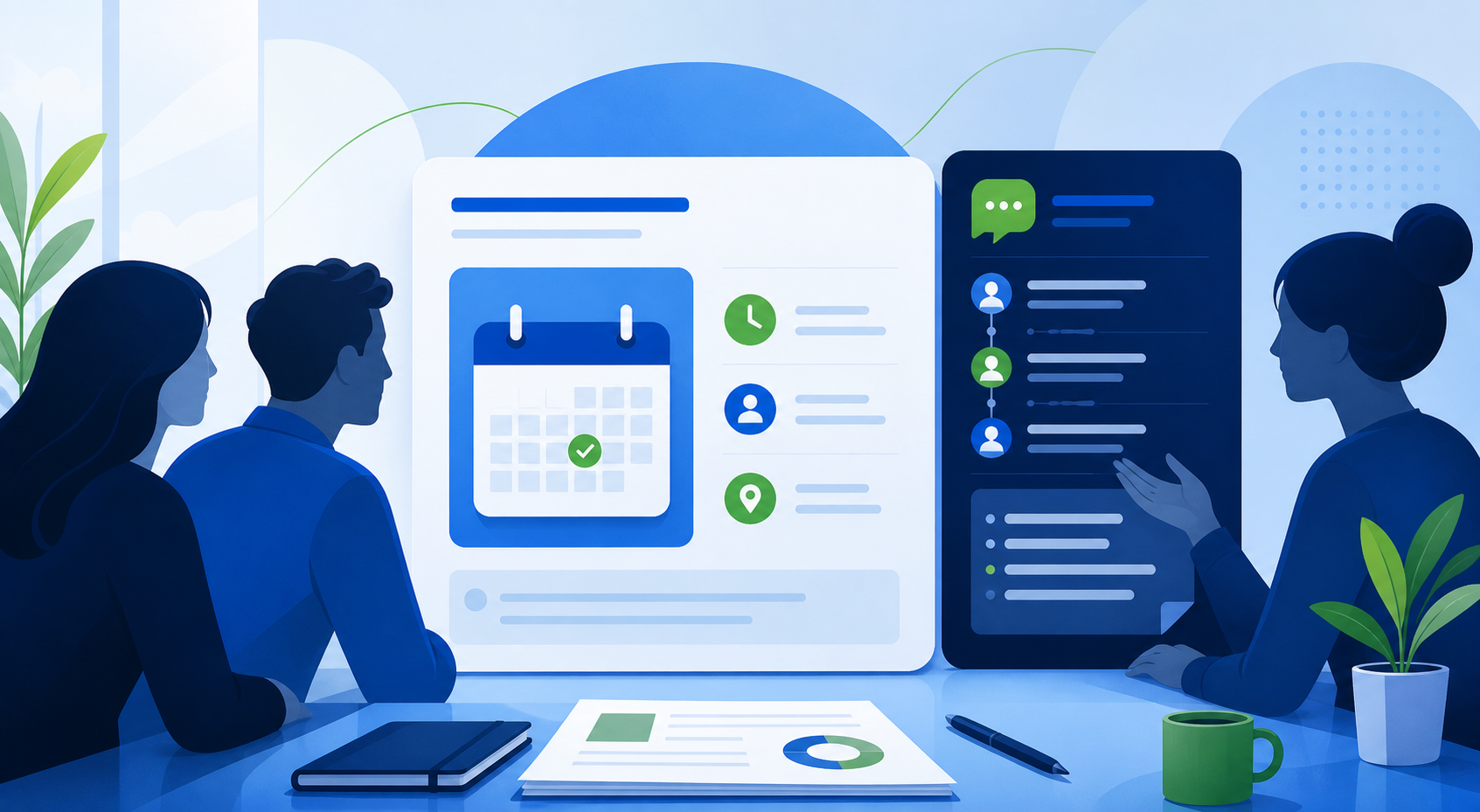 Appointment setting attendee context packet for Filipino callers editorial illustration