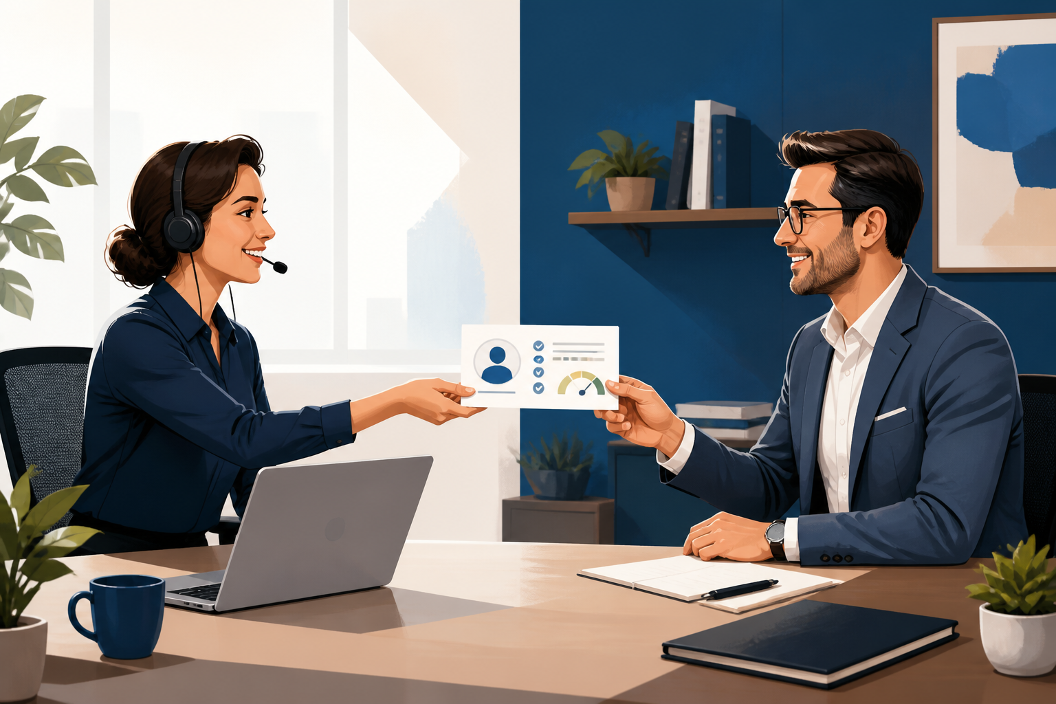 Appointment setting participant constraint note editorial illustration