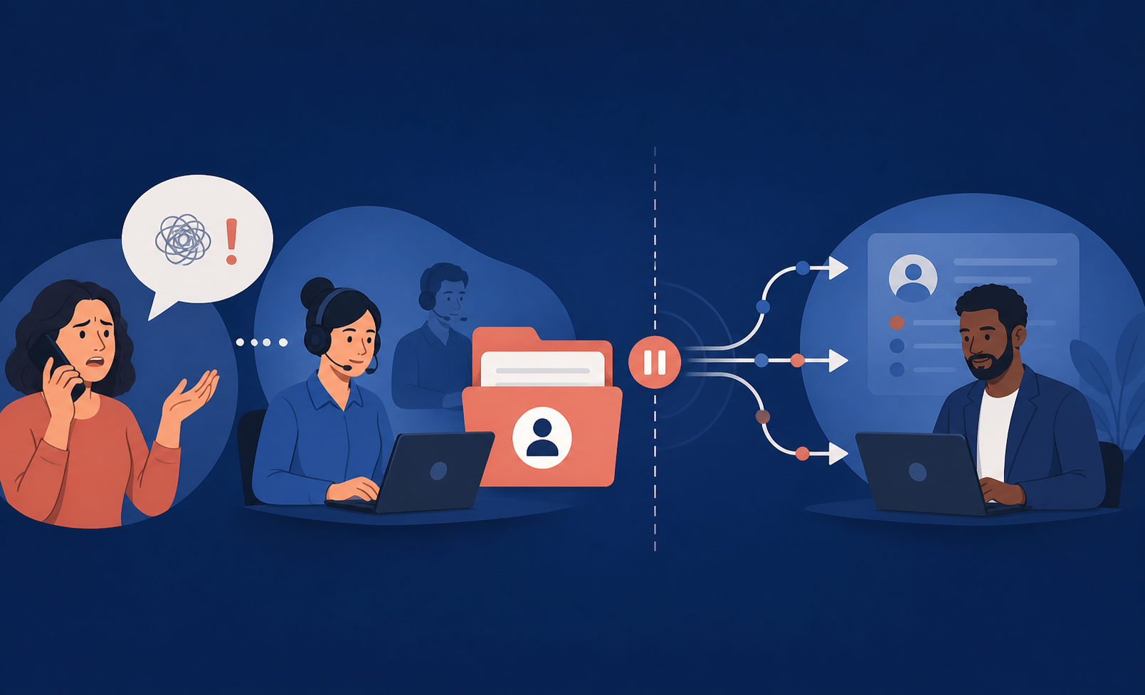 Outsourced callers research workflow