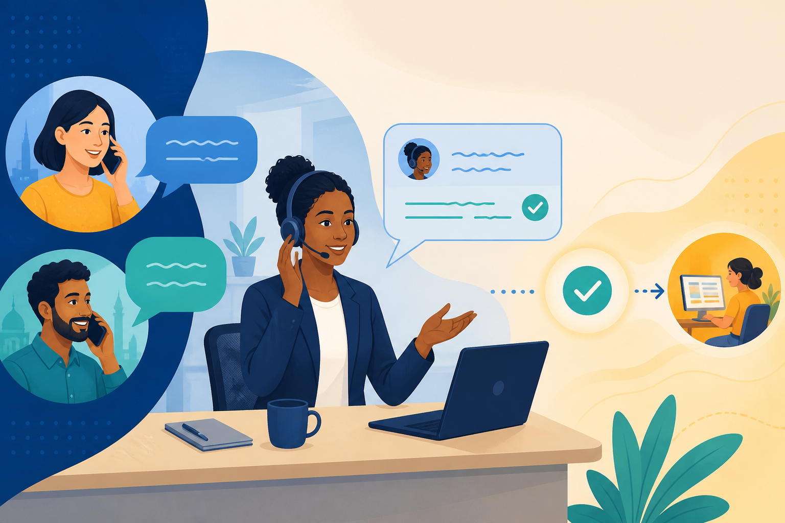 Outsourced callers research workflow